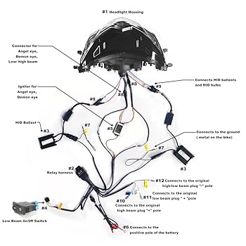 Amazon.com: KT Angel Eye Headlight Assembly for Suzuki